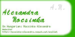 alexandra mocsinka business card